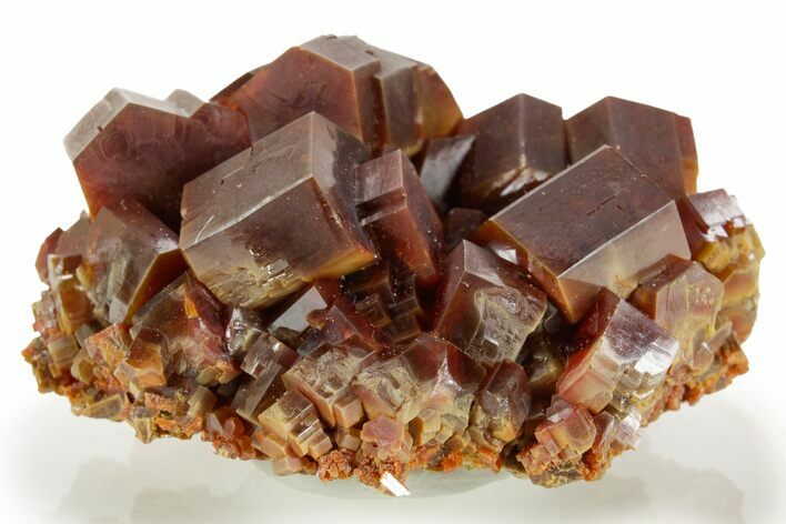 Deep Red Vanadinite Crystal Cluster - Large Crystals #368099